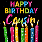 Birthday Candles In Rainbow Colors GIF - Happy Birthday, Cousin