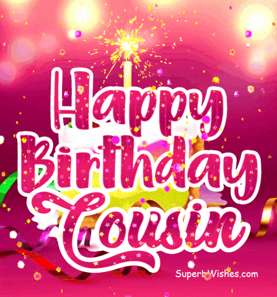 Birthday Cake Slice Sparkler Candle GIF - Happy Birthday, Cousin ...
