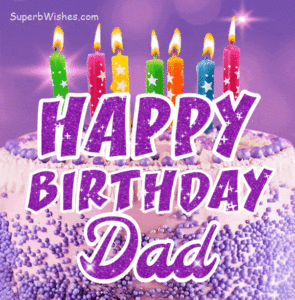 Royal Purple Birthday Cake GIF - Happy Birthday, Dad
