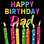 Birthday Candles In Rainbow Colors GIF - Happy Birthday, Dad