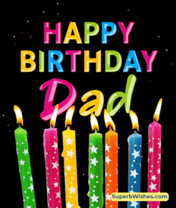 Birthday Candles In Rainbow Colors GIF - Happy Birthday, Dad