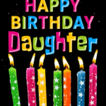 Birthday Candles In Rainbow Colors GIF - Happy Birthday, Daughter