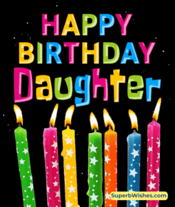 Birthday Candles In Rainbow Colors GIF - Happy Birthday, Daughter