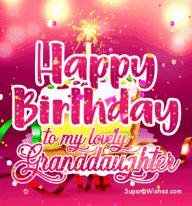 Birthday Cake Slice Sparkler Candle GIF - Happy Birthday, Granddaughter