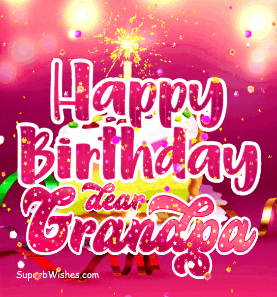 Birthday Cake Slice Sparkler Candle GIF - Happy Birthday, Grandpa