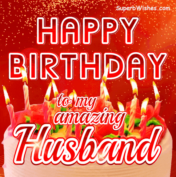 Birthday Cake With Chocolate Frosting GIF - Happy Birthday, Husband ...
