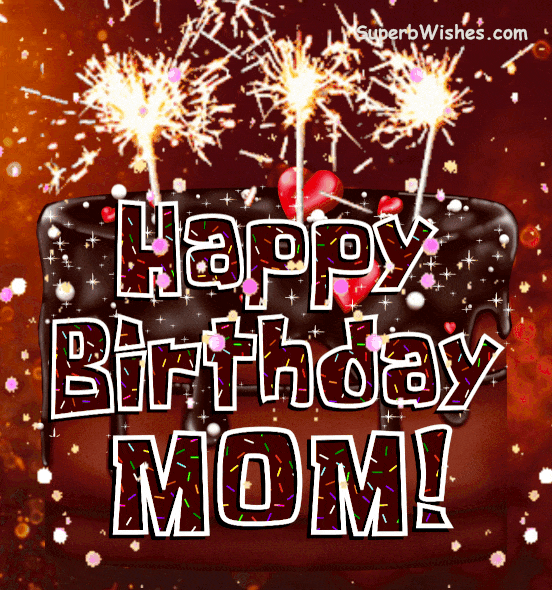Sparkley Happy Birthday Mom
