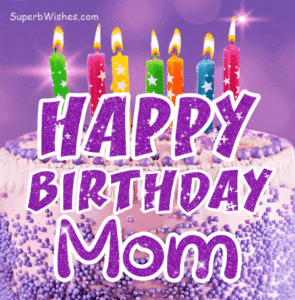 Royal Purple Birthday Cake GIF - Happy Birthday, Mom