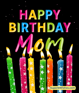 Birthday Candles In Rainbow Colors GIF - Happy Birthday, Mom