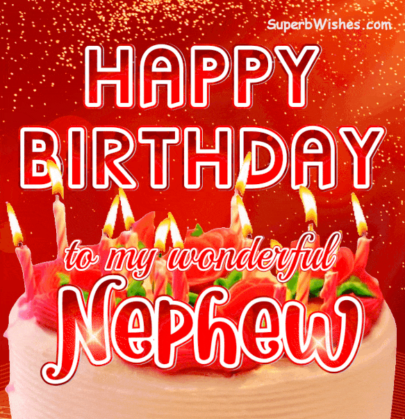 Delicate Birthday Cake GIF - Happy Birthday, Nephew | SuperbWishes.com