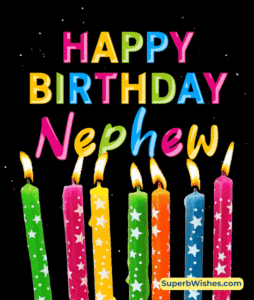 Birthday Candles In Rainbow Colors GIF - Happy Birthday, Nephew