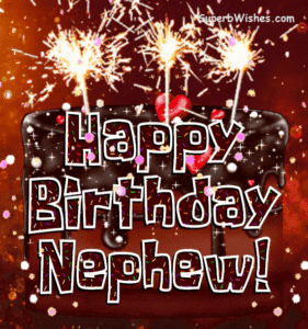 Sparkling Chocolate Drip Cake GIF - Happy Birthday, Nephew!