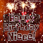 Sparkling Chocolate Drip Cake GIF - Happy Birthday, Niece!