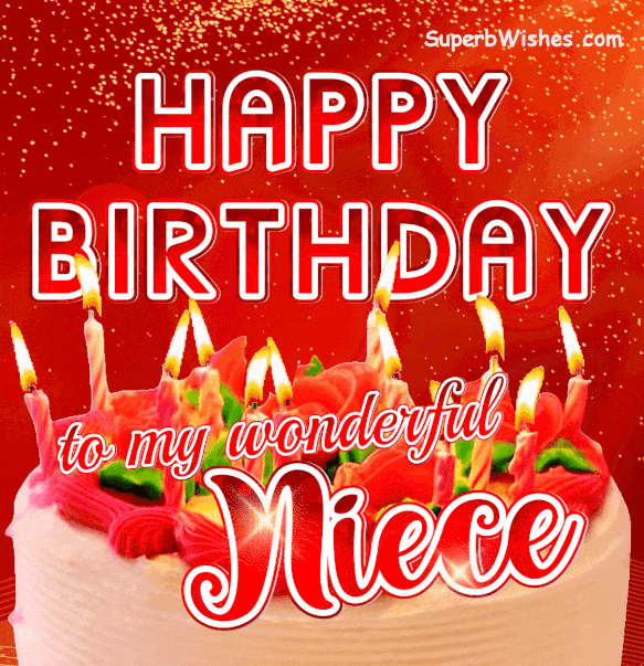 Delicate Birthday Cake GIF - Happy Birthday To My Wonderful Niece