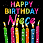 Birthday Candles In Rainbow Colors GIF - Happy Birthday, Niece