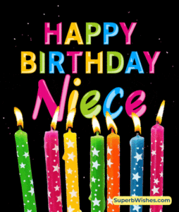 Birthday Candles In Rainbow Colors GIF - Happy Birthday, Niece