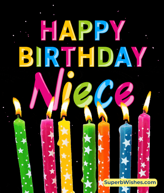 Birthday Cake Slice Sparkler Candle GIF - Happy Birthday, Niece ...