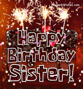 Sparkling Chocolate Drip Cake GIF - Happy Birthday, Sister!