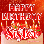 Delicate Birthday Cake GIF - Happy Birthday, Sister