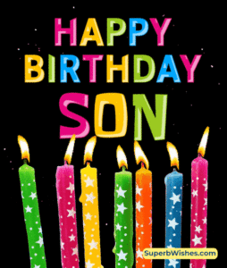 Birthday Candles In Rainbow Colors GIF - Happy Birthday, Son