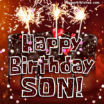 Sparkling Chocolate Drip Cake GIF - Happy Birthday, Son!