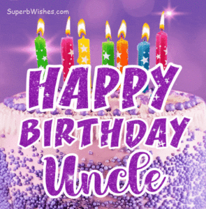 Royal Purple Birthday Cake GIF - Happy Birthday, Uncle