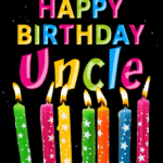 Birthday Candles In Rainbow Colors GIF - Happy Birthday, Uncle