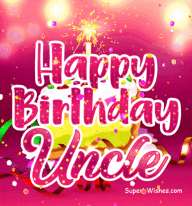 Birthday Cake Slice Sparkler Candle GIF - Happy Birthday, Uncle