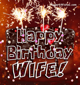 Sparkling Chocolate Drip Cake GIF - Happy Birthday, Wife!
