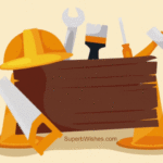 Happy Workers' Day GIF With Hand Tools Animation