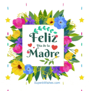 Feliz Día de la Madre Con Flores en Flor GIF