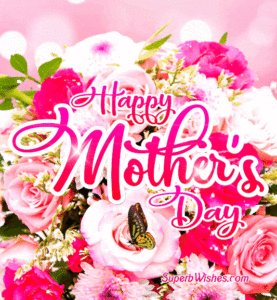 Happy Mother's Day GIF With Beautiful Rose Flowers