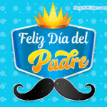 Feliz Día del Padre GIF Con Corona Amarilla Dorada