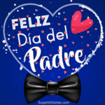 Feliz Día del Padre GIF Con Animación de Corazones Rojos