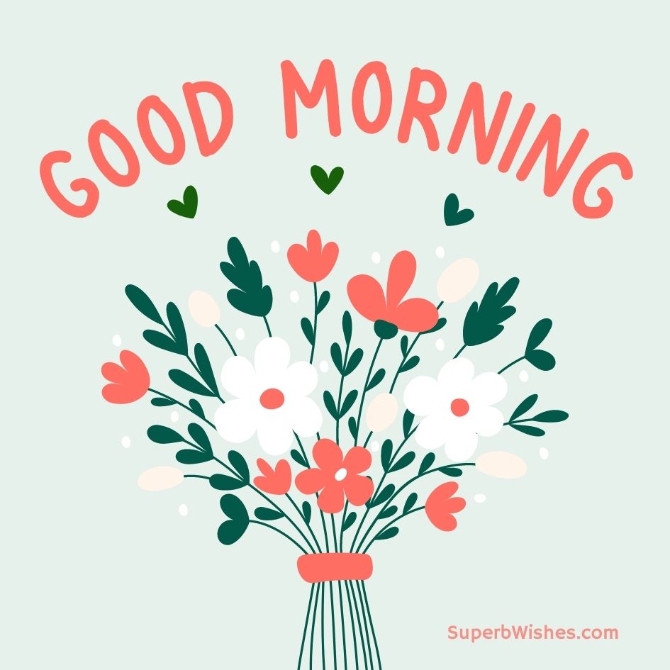 Good Morning Image With Flower Vase