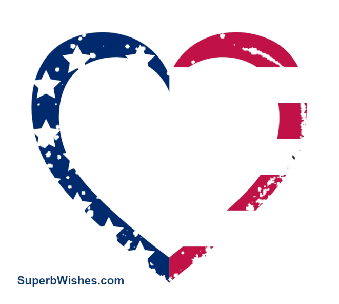 Heart-Shaped Happy 4th of July GIF