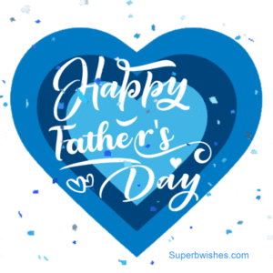 Happy Father's Day GIF Video With Blue Confetti