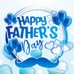 Happy Father's Day GIF With Blue Balloons