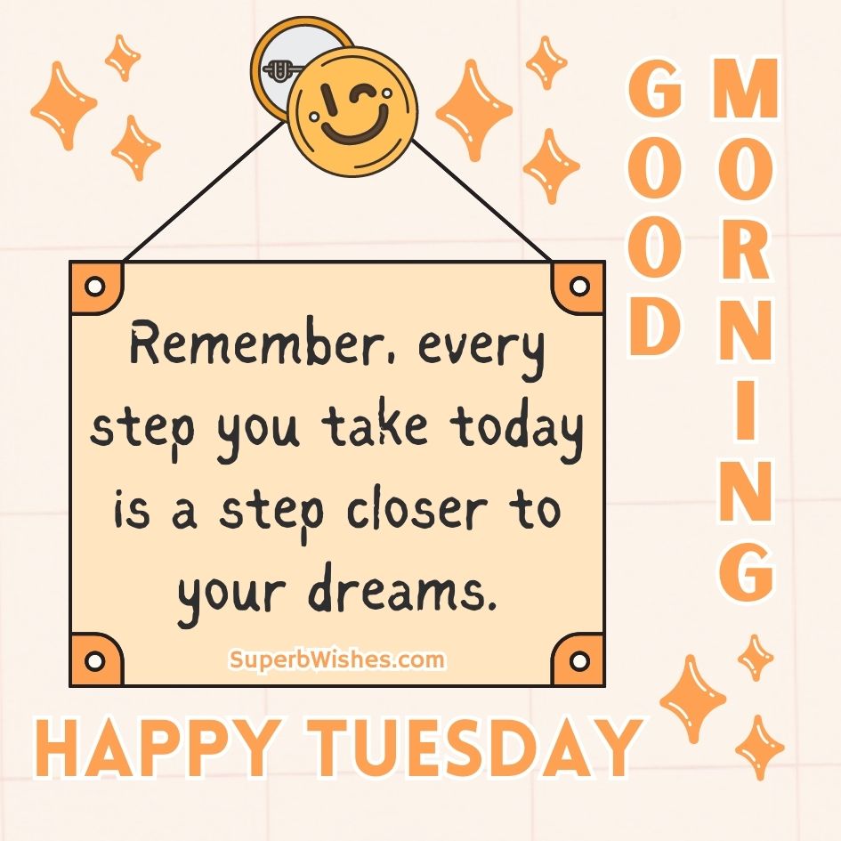 Happy Tuesday Images - Remember, every step you take today