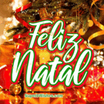 Elegante e adorável de Feliz Natal GIF animado