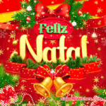 Feliz Natal com estrelas cintilantes GIF