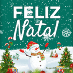 GIF animado incrível de boneco de neve de Feliz Natal