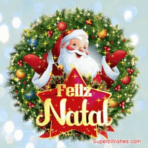 Papai Noel Feliz Natal GIF animado