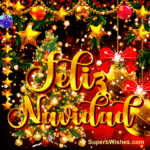 Feliz Navidad Con Estrellas Fugaces GIF