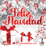 Árbol de Navidad Decorativo Y Regalos En La Nieve GIF