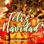 Elegante y encantador Feliz Navidad GIF animado