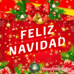 Feliz Navidad Con Estrellas Titilantes GIF