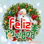 Santa Claus Feliz Navidad GIF animado