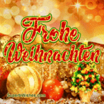 Goldene glitzerndes Frohe Weihnachten GIF Bild