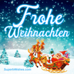 Weihnachtsmann mit Weihnachtsrentier GIF